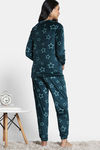 Zivame Velour Loungewear Set - Dark Sea — thumbnail 4